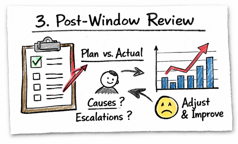 Step 3: run post-window review