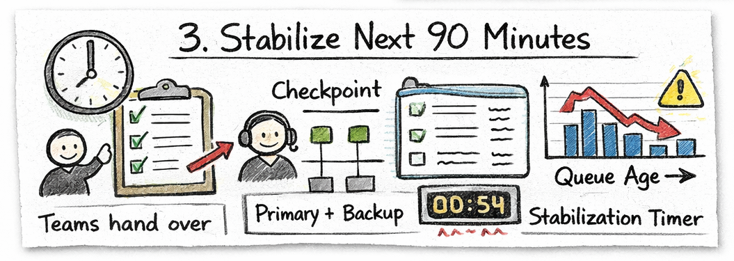 Step 3: stabilize the next 90 minutes